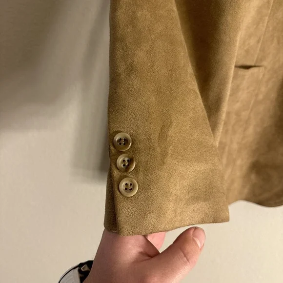 Vintage The Academy Award Clothes Halston Suede Sports Coat Blazer Jacket Sz Xl